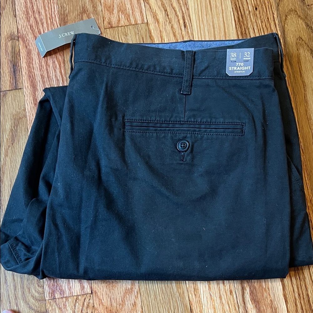 J. Crew Men's Straight Fit Dark Gray Chinos